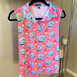 Snowman Golf | Sleeveless Golf Polo | Women’s Sleeveless Polo | Size S